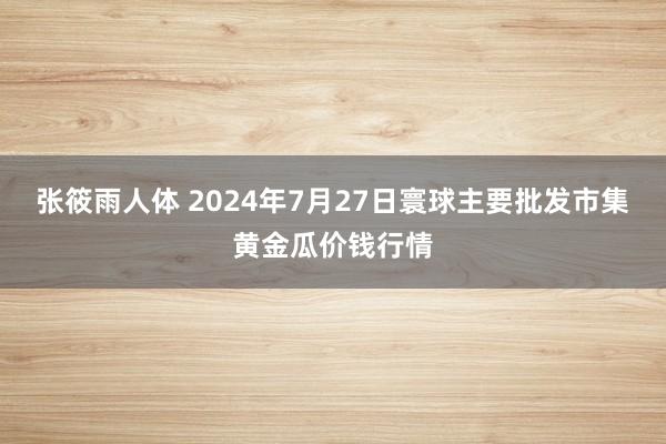 张筱雨人体 2024年7月27日寰球主要批发市集黄金瓜价钱行情