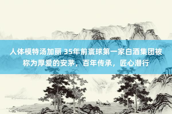 人体模特汤加丽 35年前寰球第一家白酒集团被称为厚爱的安茅，百年传承，匠心潜行