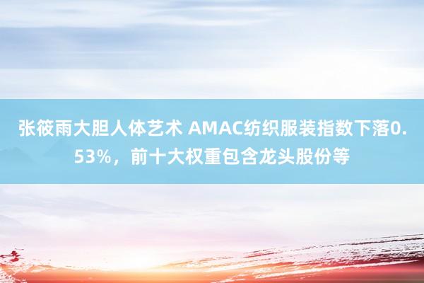 张筱雨大胆人体艺术 AMAC纺织服装指数下落0.53%，前十大权重包含龙头股份等