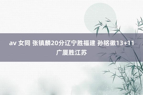 av 女同 张镇麟20分辽宁胜福建 孙铭徽13+11广厦胜江苏