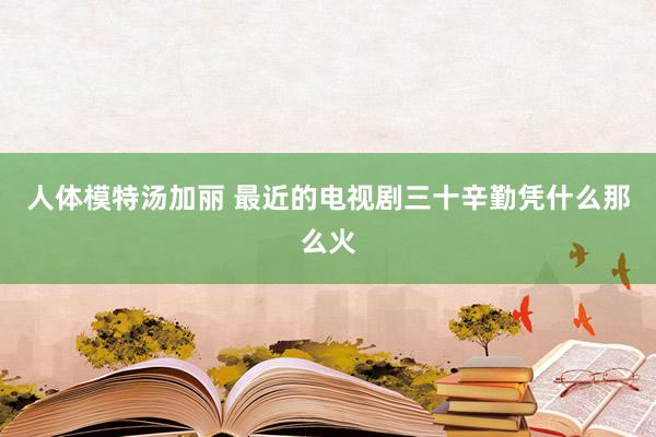 人体模特汤加丽 最近的电视剧三十辛勤凭什么那么火