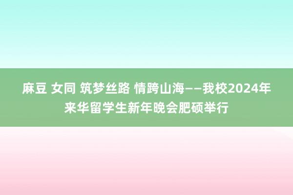 麻豆 女同 筑梦丝路 情跨山海——我校2024年来华留学生新年晚会肥硕举行