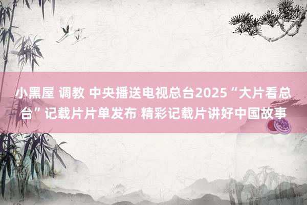 小黑屋 调教 中央播送电视总台2025“大片看总台”记载片片单发布 精彩记载片讲好中国故事